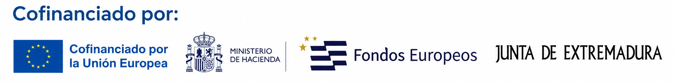 Cofinanciado por la Unión Europea, Ministerio de Hacienda, Fondos Europeos y Junta de Extremadura